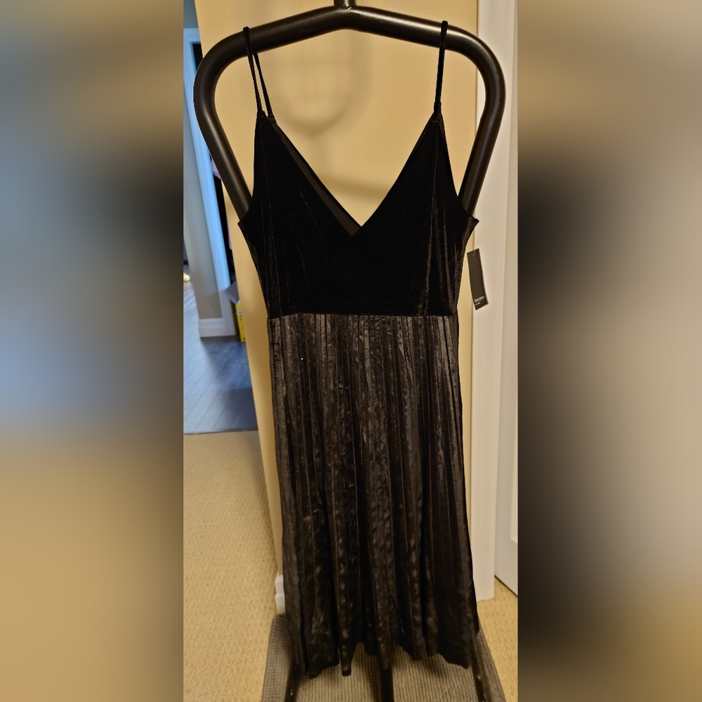 Free Press Black Velvet Dress Size M